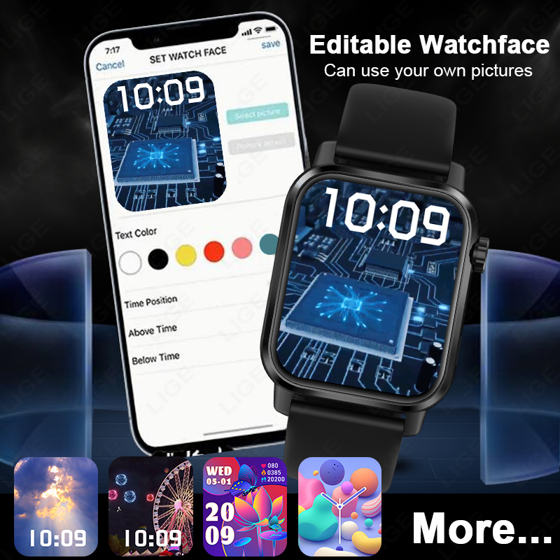 LIGE LED 懐中電灯 3D ダイナミックダイヤルスマー - Smartwatch Digital Watches For Women のレビューと価格