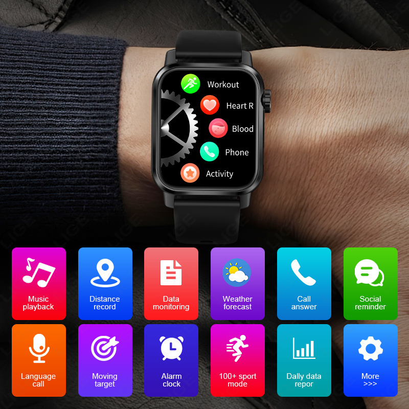 LIGE LED 懐中電灯 3D ダイナミックダイヤルスマー - Smartwatch Digital Watches For Women のレビューと価格