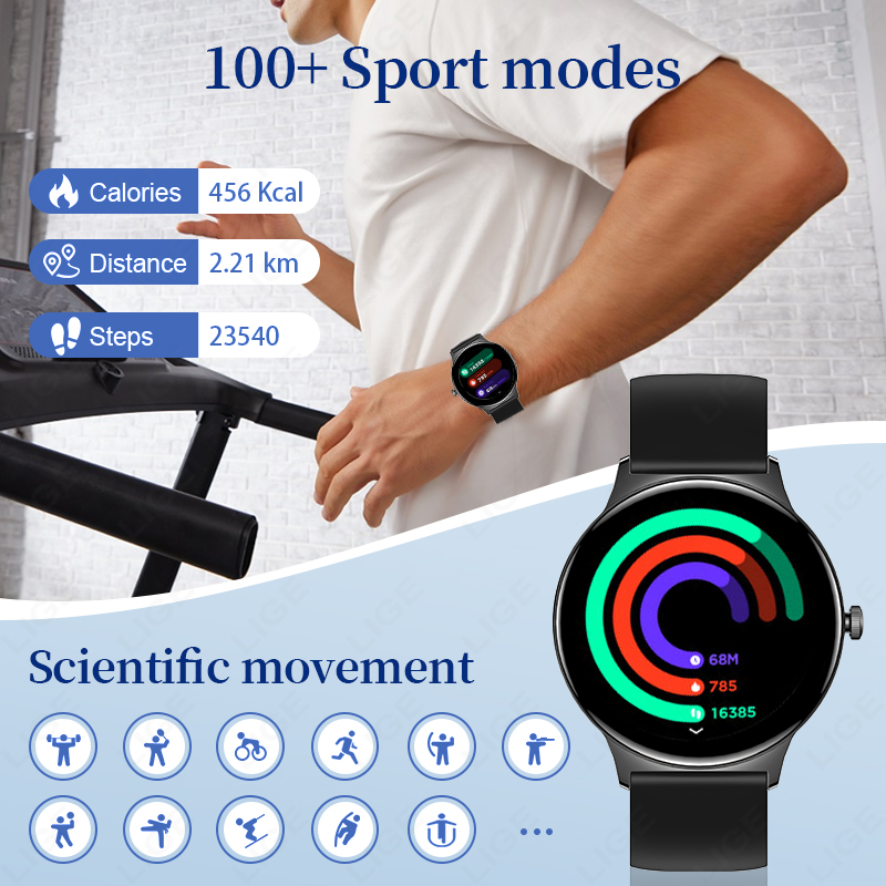 LIGE 超薄型ファッションスマートウォッチ女性画面常に時間 - Smartwatch Watches Gift For Women のレビューと価格