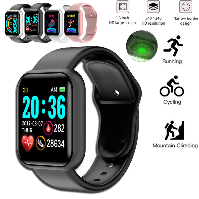 デジタル腕時計血圧心拍数モニター男性女性スマートブレスレット - Smartwatch Digital Watches For Women のレビューと価格