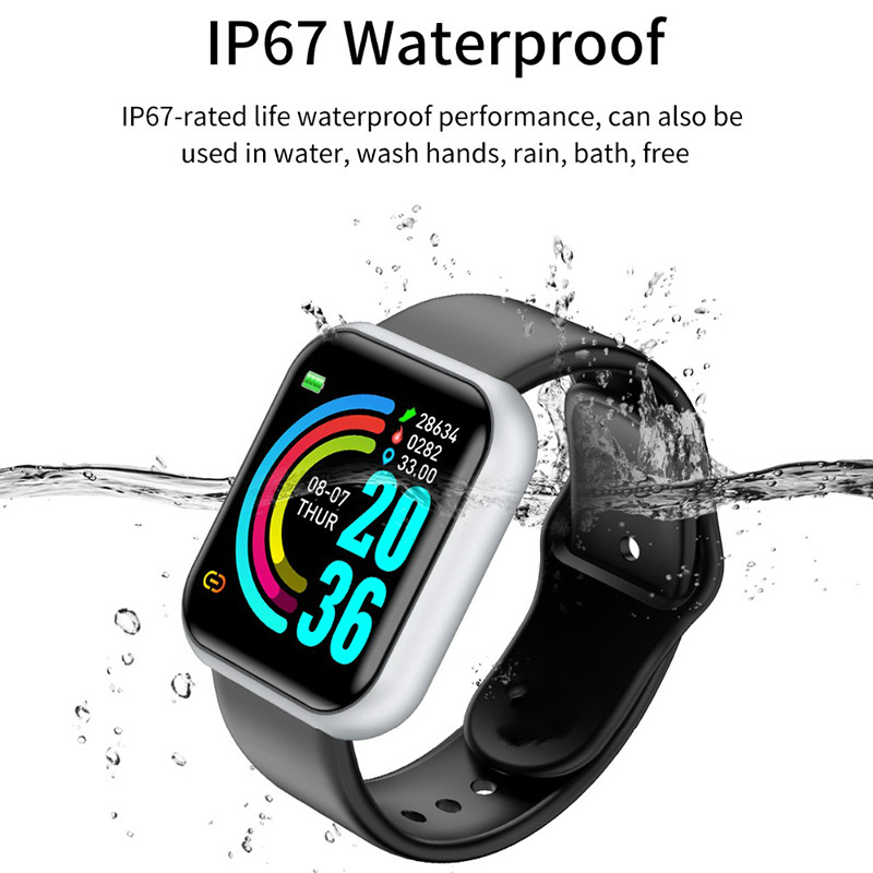 デジタル腕時計血圧心拍数モニター男性女性スマートブレスレット - Smartwatch Digital Watches For Women のレビューと価格